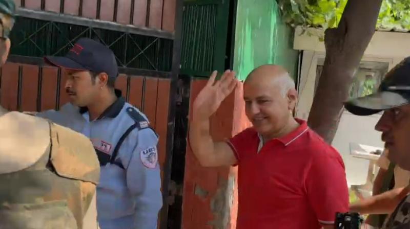 Manish Sisodia reaches residence to meet ailing wife as HC grants interim relief Manish Sisodia reaches residence to meet ailing wife as HC grants interim relief