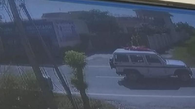Forced Woman to sit on top of police jeep Forced Woman to sit on top of police jeep