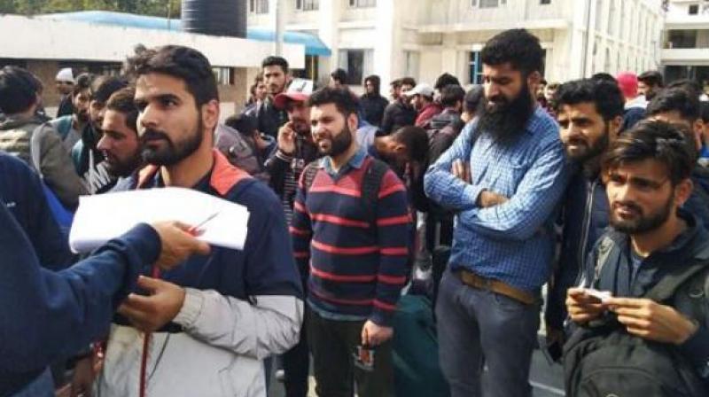 Slogans of 'Bole So Nihal' by Kashmiri students Slogans of 'Bole So Nihal' by Kashmiri students
