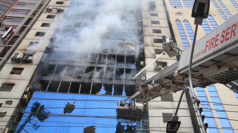 Fire Collapses in a Building in Dhaka