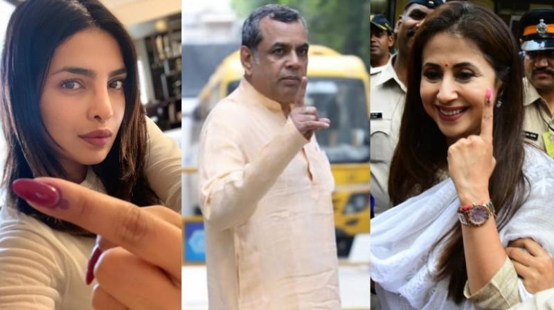 Bollywood stars cast their votes