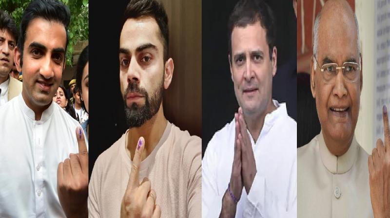 Gautam, Virat, rahul, And Ram nath kovind cast their votes