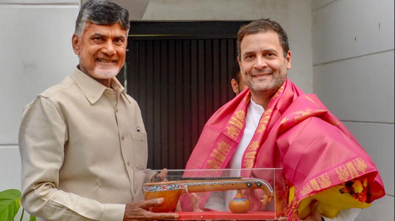 Rahul Gandhi Meets Chandrababu Naidu Rahul Gandhi Meets Chandrababu Naidu