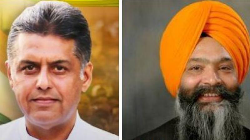 Manish Tiwari and Prem Singh Chandumajra Manish Tiwari and Prem Singh Chandumajra