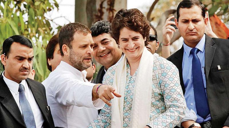 Rahul Gandhi and Priyanka Gandhi