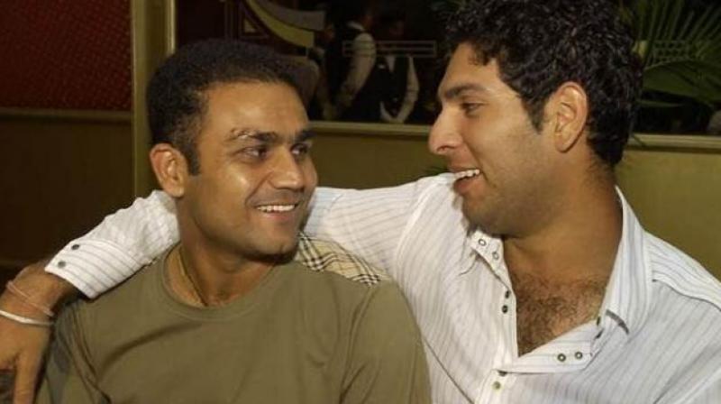 Yuvraj Singh and Virender Sehwag Yuvraj Singh and Virender Sehwag