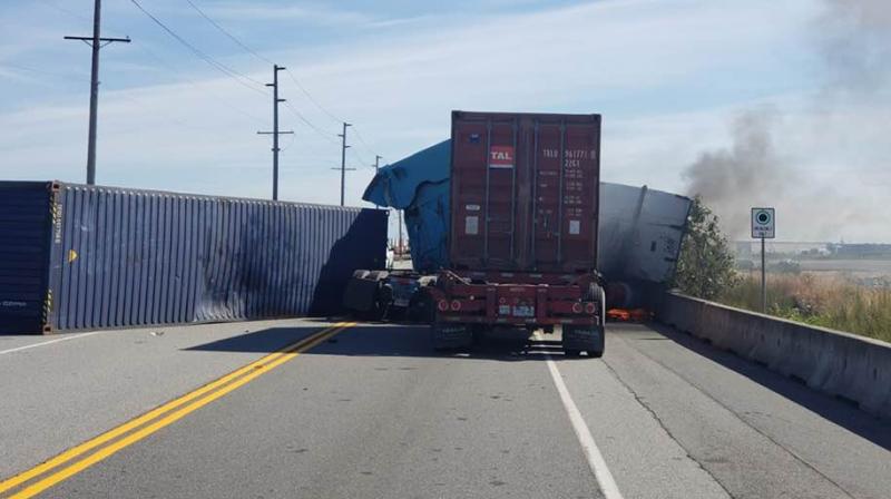 Accident in Canada's Delta port