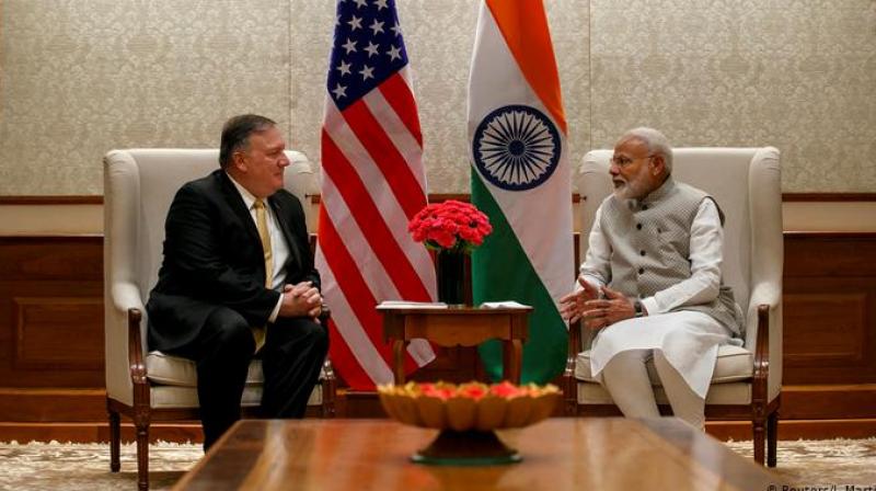 Mike Pompeo with PM Narendra Modi Mike Pompeo with PM Narendra Modi