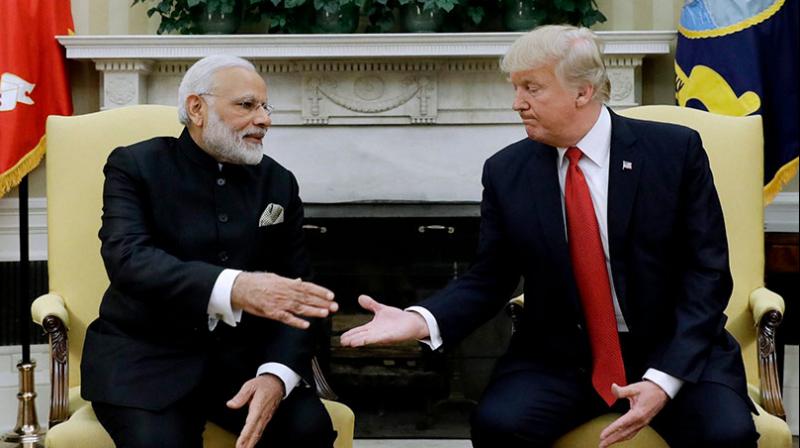 Narendra Modi and Donald Trump 