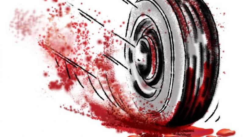 Speedy truck hits people Speedy truck hits people