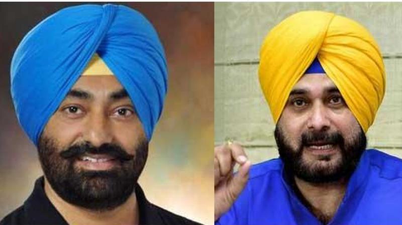 Sukhpal Khaira and Navjot Sidhu Sukhpal Khaira and Navjot Sidhu