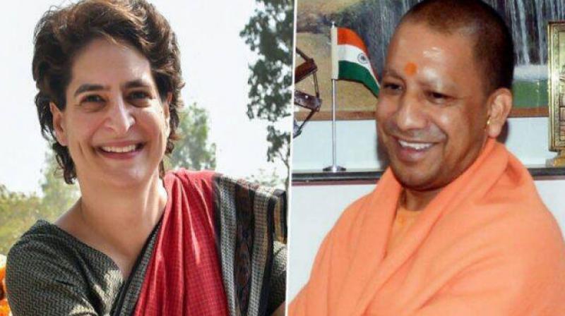 Priyanka and Yogi Adityanath