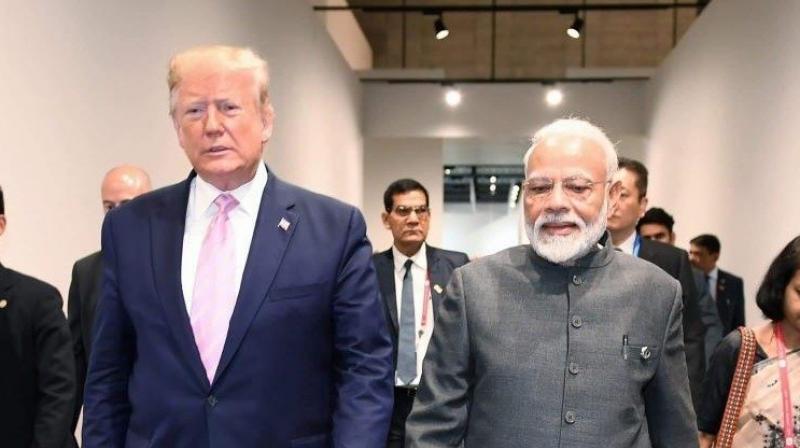 Trump and Modi at their bilateral meeting in Osaka Trump and Modi at their bilateral meeting in Osaka