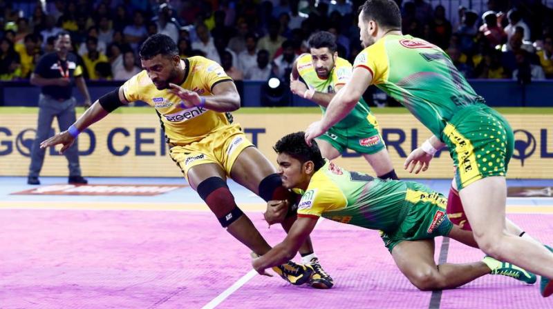 Patna Pirates thrash Telugu Titans 22-34 Patna Pirates thrash Telugu Titans 22-34