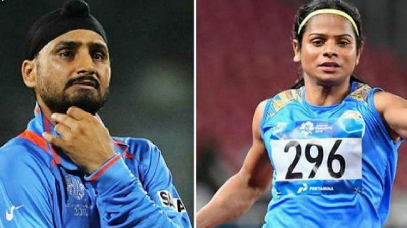 Dutee Chand and Harbhajan Singh Dutee Chand and Harbhajan Singh