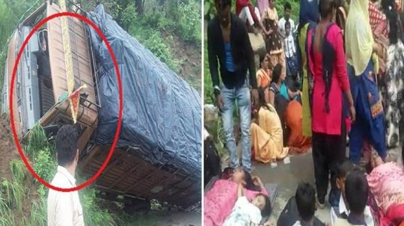 Truck accident at naina devi anandpur sahib road Truck accident at naina devi anandpur sahib road