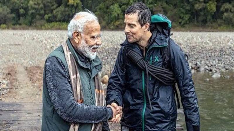 PM Modi to appear in Man vs Wild Show today PM Modi to appear in Man vs Wild Show today