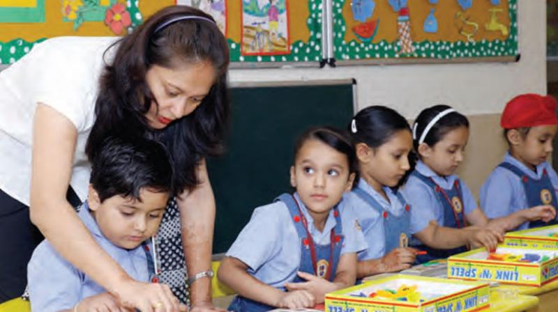 Teacher and students Teacher and students
