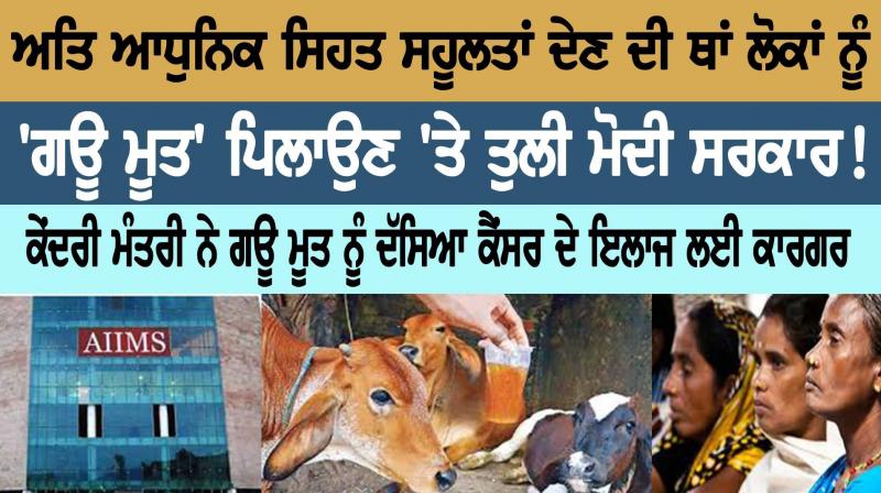  the Modi government on feeding people 'cow urine'!