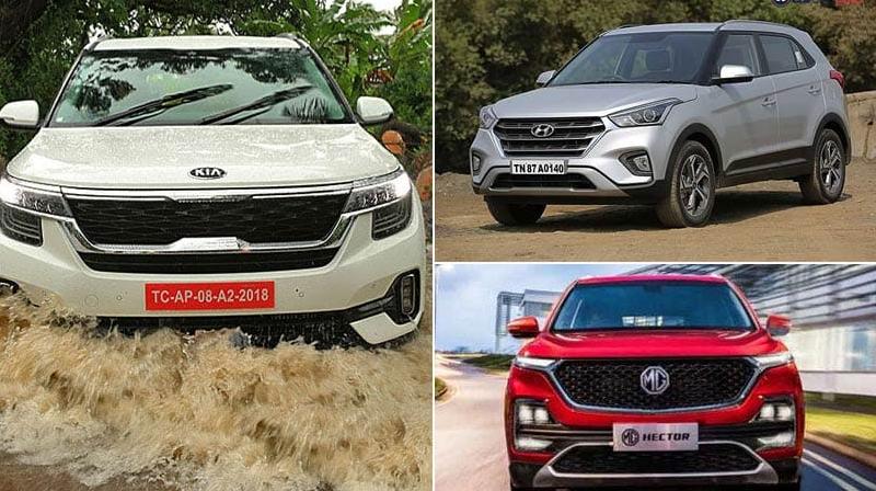 Hyundai Venue, Kia Seltos and MG Hector