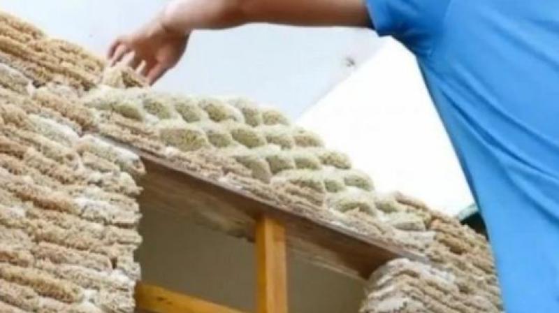 man builds childrens playhouse by instant noodle man builds childrens playhouse by instant noodle