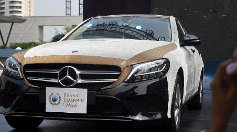 Mercedes Benz C Class with 3.5 lakh CZ diamonds 