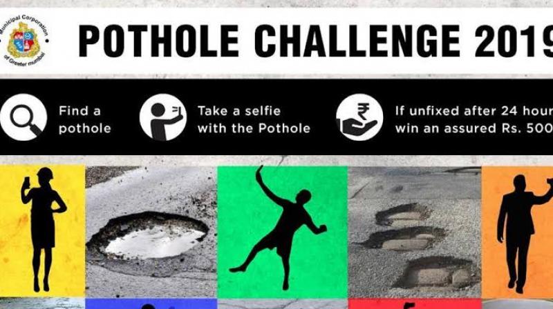 Mumbai’s municipal corporation starts ‘Pothole Challenge,’ offers Rs 500 as reward