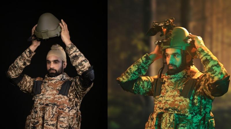 'Veer Helmet': Special ballistic helmets for Sikh soldiers . 'Veer Helmet': Special ballistic helmets for Sikh soldiers .