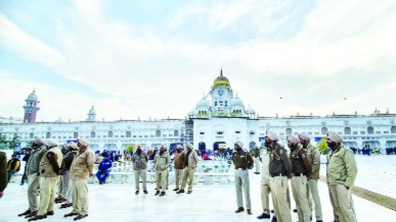 Security has been beefed up at Darbar Sahib Security has been beefed up at Darbar Sahib
