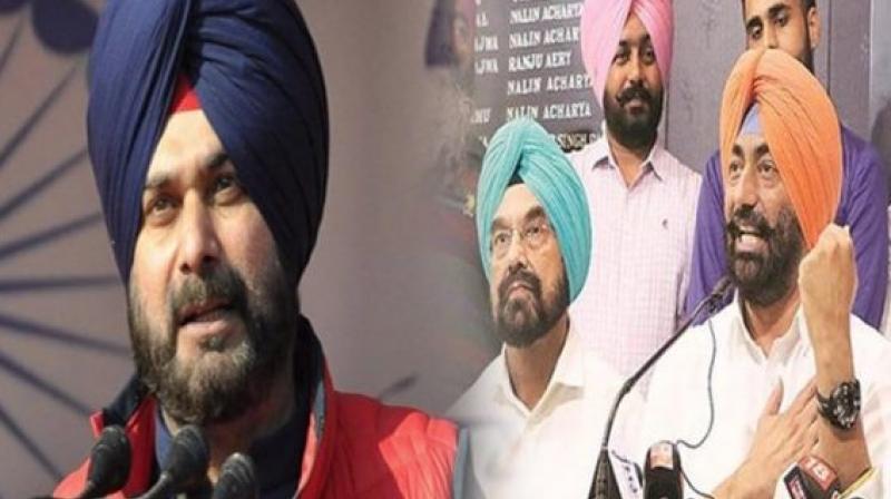 Navjot Sidhu, sukhpal Khaira Navjot Sidhu, sukhpal Khaira