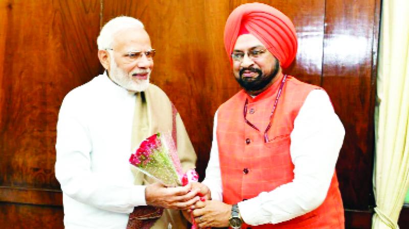 Manjit Rai During Meet With Prime Minister