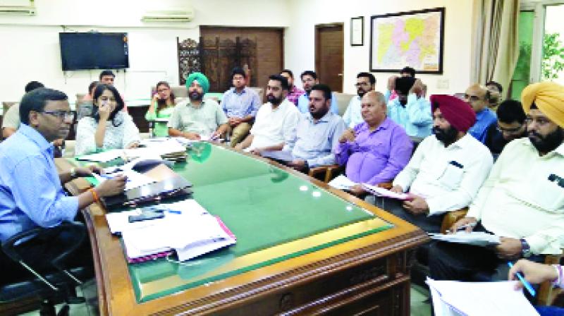 Deputy Commissioner During Meeting with Transport Department officials Deputy Commissioner During Meeting with Transport Department officials
