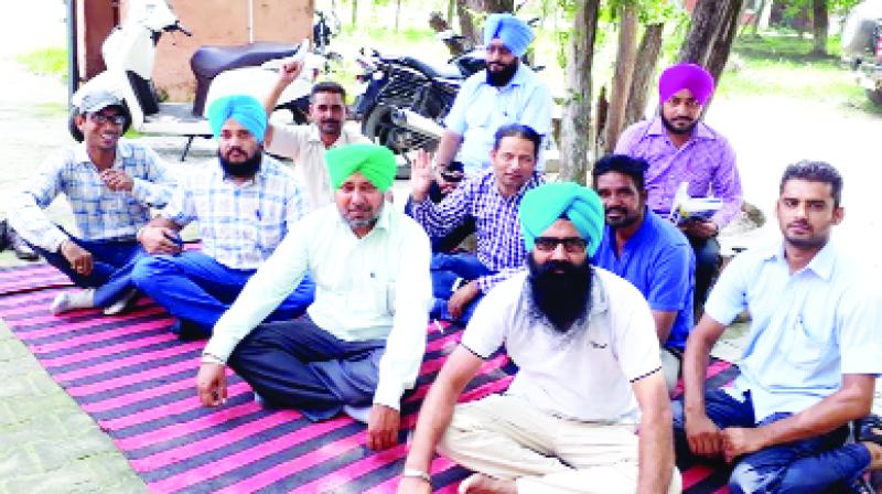 Protesting By Members of Rural Development and Panchayat Department