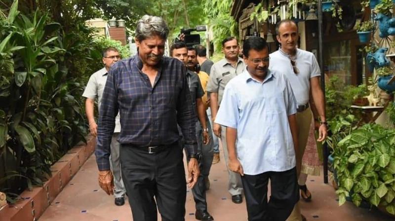 Kapil Dev with Arvind Kejriwal Kapil Dev with Arvind Kejriwal