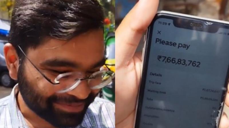 Man Takes Uber Auto For Rs 62, Gets Rs 7 Crore Bill Man Takes Uber Auto For Rs 62, Gets Rs 7 Crore Bill