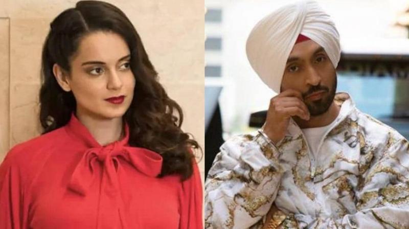 Kangana Ranaut and Diljit Dosanjh Kangana Ranaut and Diljit Dosanjh