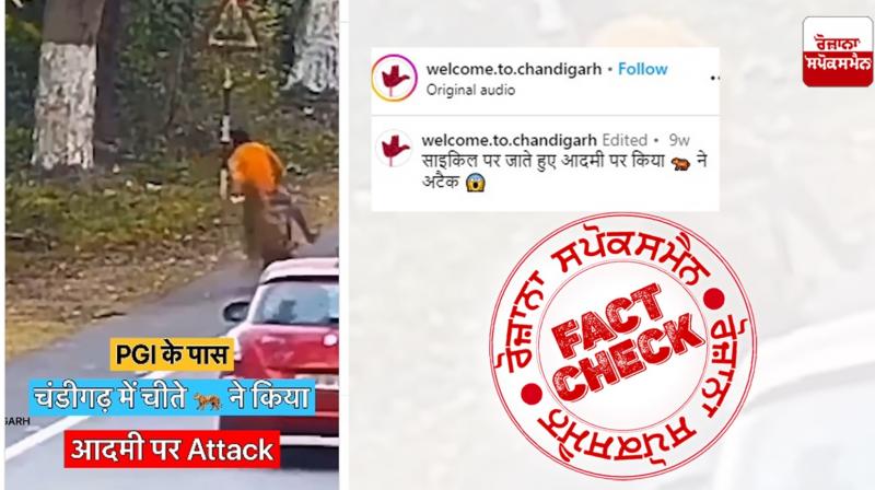 Fact Check Old Video Of Leopard Attack On Cycle Rider From Assam Viral As Recent In The Name Of Chandigarh Fact Check Old Video Of Leopard Attack On Cycle Rider From Assam Viral As Recent In The Name Of Chandigarh
