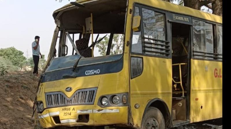 Haryana school bus accident Haryana school bus accident