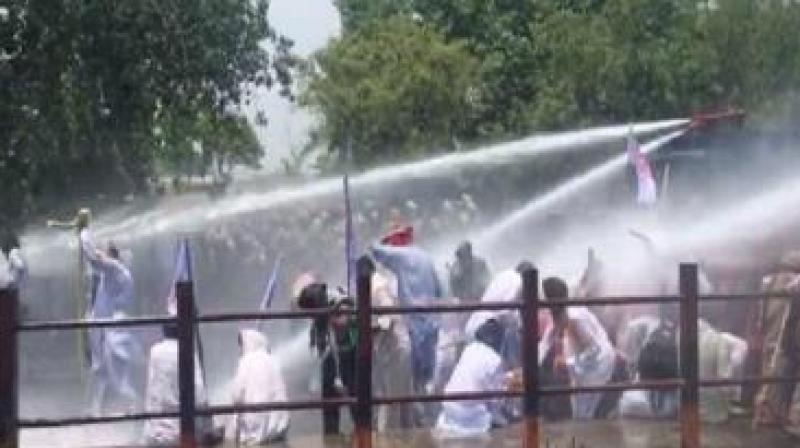 Lathi Charge on farmers Lathi Charge on farmers