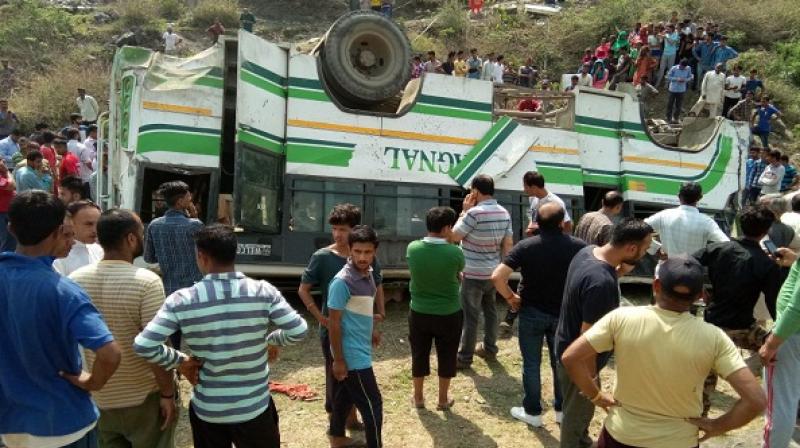 7 people killed in as bus fell into gorge in himachal pradesh 7 people killed in as bus fell into gorge in himachal pradesh