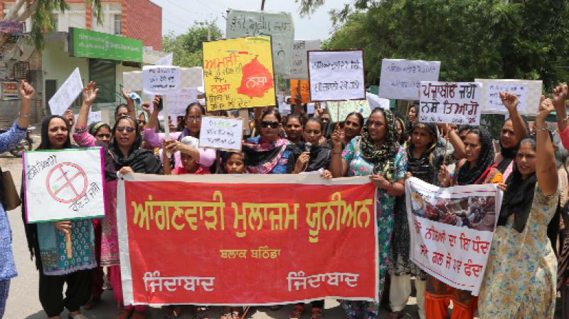 Aanganwari Workers Protest Rally