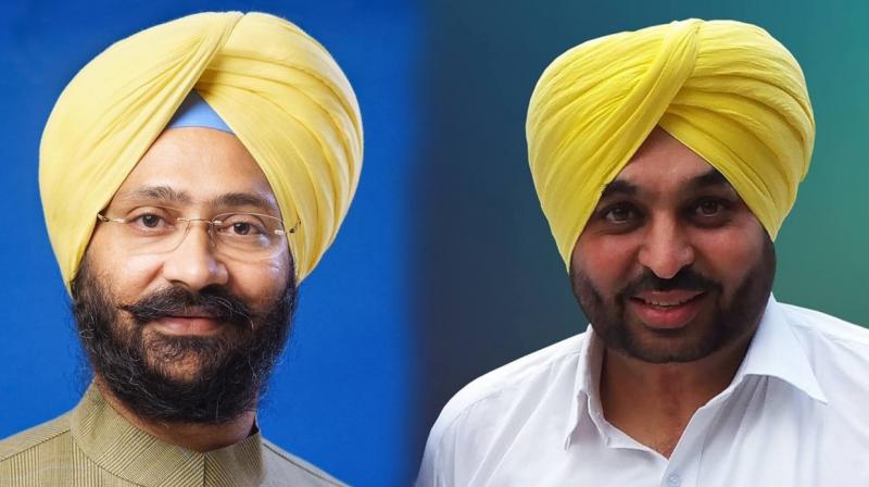 Parminder Singh Dhindsa And Bhagwant Mann Parminder Singh Dhindsa And Bhagwant Mann