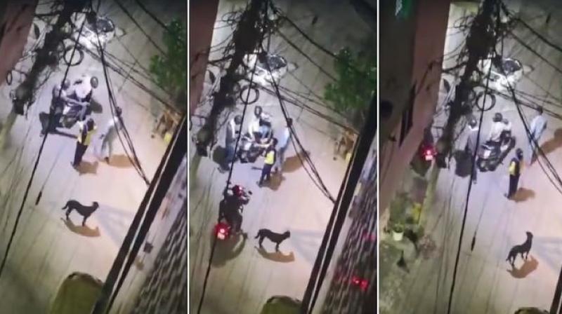 A still of viral CCTV footage A still of viral CCTV footage