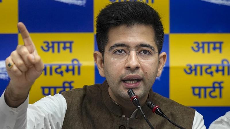 AAP Rajya Sabha MP Raghav Chadha arrives at Arvind Kejriwal's residence AAP Rajya Sabha MP Raghav Chadha arrives at Arvind Kejriwal's residence