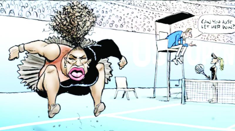 Cartoon of Serena Williams Cartoon of Serena Williams