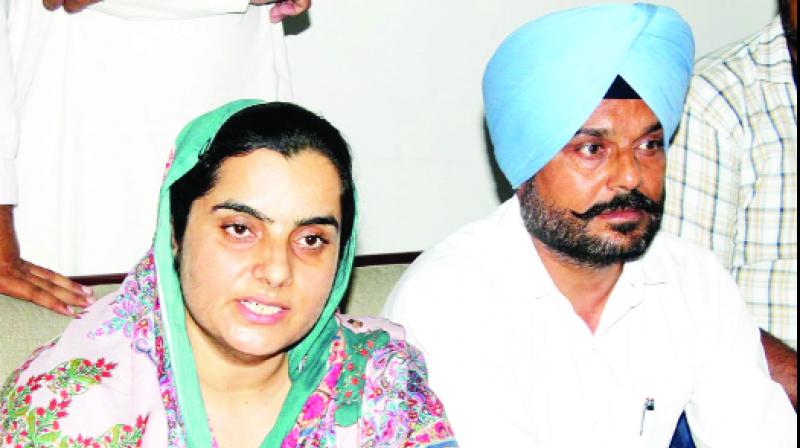 Professor Baljinder Kaur during Press Conference