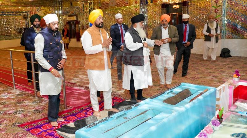 CM Channi at Gurdwara Shaheed Baba Tega Singh CM Channi at Gurdwara Shaheed Baba Tega Singh