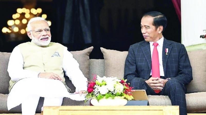 PM Narendra Modi and President Joko Widodo PM Narendra Modi and President Joko Widodo