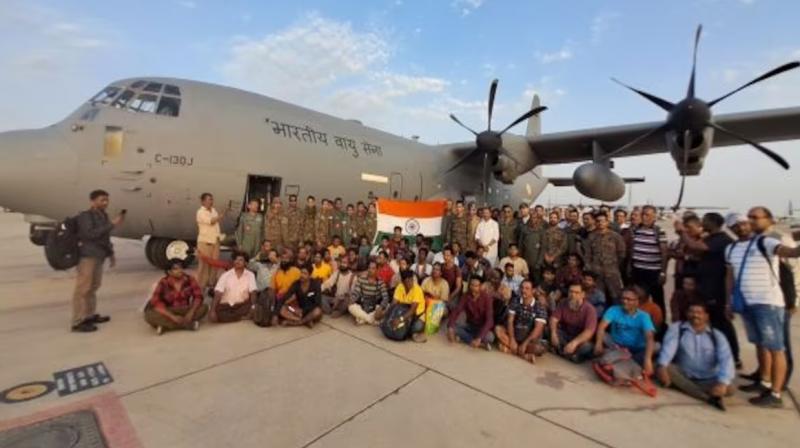  3,862 Indians were brought back from Sudan in 17 military flights and 5 flights by aircraft.