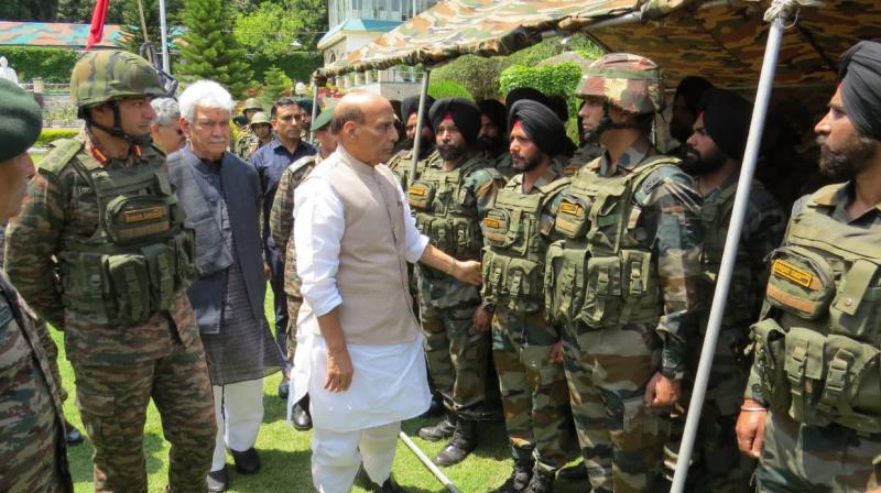  Defense Minister Rajnath Singh reviewed the security situation in Rajouri